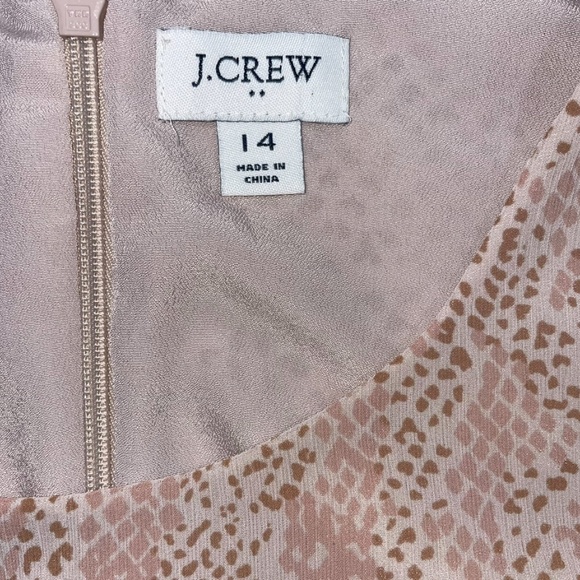 J.Crew Factory Women'sSleeveless Light Baby Pink Printed Tiered Midi Dress Sz14 - Picture 10 of 12